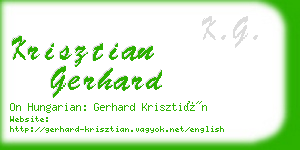 krisztian gerhard business card